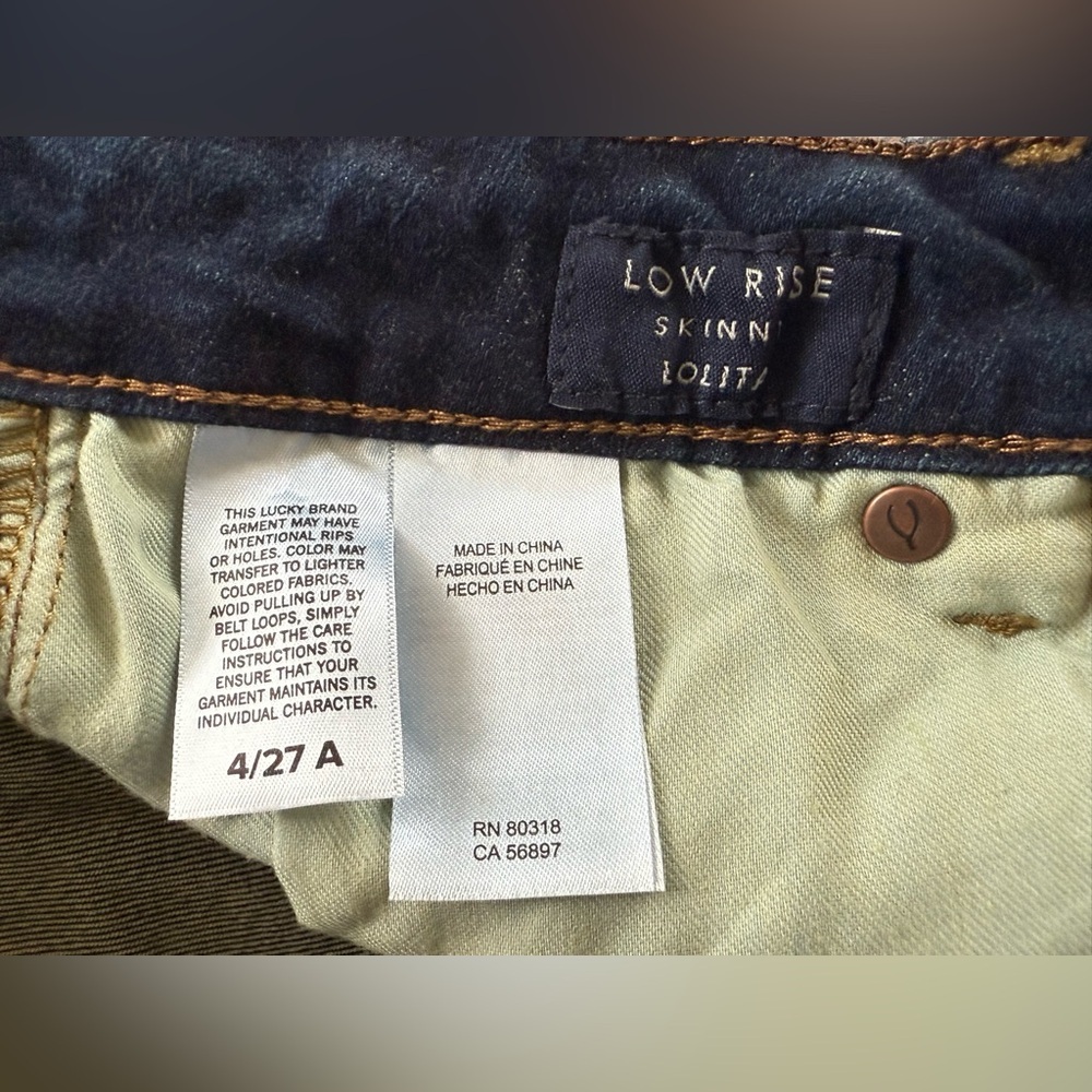 Lucky Brand Low Rise Lolita Skinny - 4/27A - Picture 6 of 7